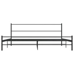 Berkfield Bed Frame Black Metal 6Ft Super King 180X200 Cm - thumbnail 3