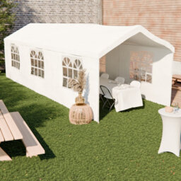 Sweeek - Reception Tent - Burdigala 3X9M -  White Metal Connectors Garden Tent Ideal For Reception To Be Used As A Gazebo Or - thumbnail 3