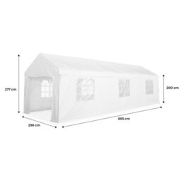 Sweeek - Reception Tent - Burdigala 3X9M -  White Metal Connectors Garden Tent Ideal For Reception To Be Used As A Gazebo Or - thumbnail 9