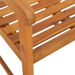 Walplus Garden Chair 2 Pcs Brown 56 X 56 X 90Cm Solid Acacia Wood - thumbnail 8