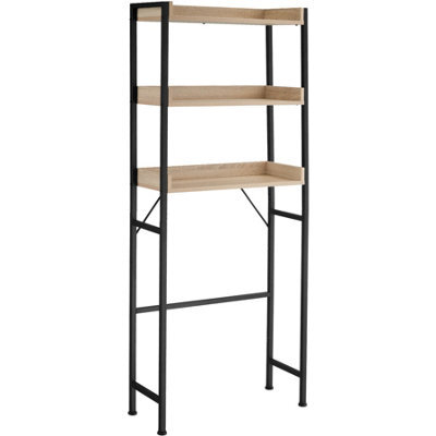 Tectake Shower Caddy Seattle - 3 Tiers 67 X 25 X 165,5 Cm - Industrial Wood Light, Oak Sonoma - image 1