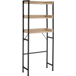 Tectake Shower Caddy Seattle - 3 Tiers 25 X 67 X 165.5 Cm - Industrial Wood Light, Oak Sonoma