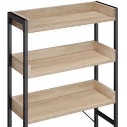 Tectake Shower Caddy Seattle - 3 Tiers 67 X 25 X 165,5 Cm - Industrial Wood Light, Oak Sonoma - thumbnail 9