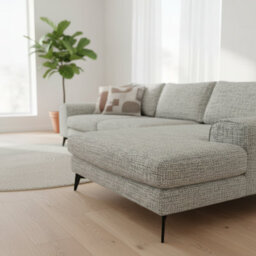 Abakus Direct Venice Chenille Corner Sofa In Light Grey Right Facing With Deep Seats And Extra-Wide Padded Arms - thumbnail 7
