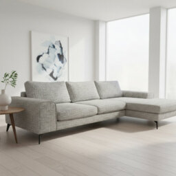 Abakus Direct Venice Chenille Corner Sofa In Light Grey Right Facing With Deep Seats And Extra-Wide Padded Arms - thumbnail 6