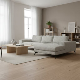 Abakus Direct Venice Chenille Corner Sofa In Light Grey Right Facing With Deep Seats And Extra-Wide Padded Arms - thumbnail 3