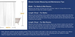 Euroshowers White Diamond Fabric Extra Wide / Extra Long Shower Curtain With Weighted Hem - 295Cm Wide X 200Cm Long - thumbnail 2