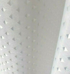 Euroshowers White Diamond Fabric Extra Wide / Extra Long Shower Curtain With Weighted Hem - 295Cm Wide X 200Cm Long - thumbnail 3