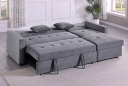 Mattress Guru Hinton Corner Sofa Bed With Reversible Chaise And Hidden Storage In Grey - thumbnail 3