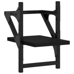 Berkfield Wall Shelves With Bars 2 Pcs Black 20X25X30 Cm - thumbnail 4