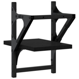 Berkfield Wall Shelves With Bars 2 Pcs Black 20X25X30 Cm - thumbnail 7