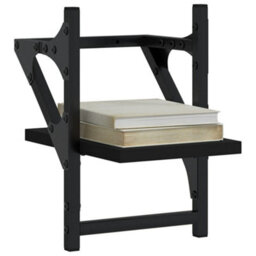 Berkfield Wall Shelves With Bars 2 Pcs Black 20X25X30 Cm - thumbnail 3