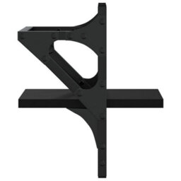 Berkfield Wall Shelves With Bars 2 Pcs Black 20X25X30 Cm - thumbnail 6