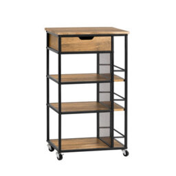 Sobuy Fkw99-N, Industrial Vintage Style Kitchen Trolley Cart Storage Trolley Serving Trolley With Drawer,w50Xd37Xh87 - thumbnail 1