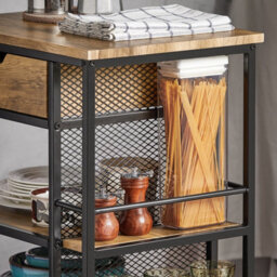 Sobuy Fkw99-N, Industrial Vintage Style Kitchen Trolley Cart Storage Trolley Serving Trolley With Drawer,w50Xd37Xh87 - thumbnail 6