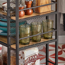Sobuy Fkw99-N, Industrial Vintage Style Kitchen Trolley Cart Storage Trolley Serving Trolley With Drawer,w50Xd37Xh87 - thumbnail 5