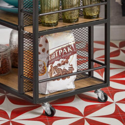 Sobuy Fkw99-N, Industrial Vintage Style Kitchen Trolley Cart Storage Trolley Serving Trolley With Drawer,w50Xd37Xh87 - thumbnail 7