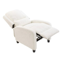 Living And Home Beige Single Sofa Recliner Armchair Reclining Chair - thumbnail 4