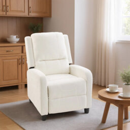Living And Home Beige Single Sofa Recliner Armchair Reclining Chair