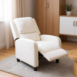 Living And Home Beige Single Sofa Recliner Armchair Reclining Chair - thumbnail 2