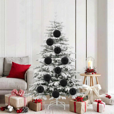 Vidaxl Christmas Bauble Set Xl 9 Pcs Black Plastic - image 1