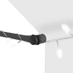 Berkfield Manual Retractable Awning With Led 100 Cm Cream - thumbnail 5