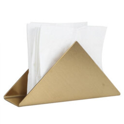 1 Pack Triangular Tissue Holder, Nordic Gold Vertical For Hotels And Restaurants - thumbnail 3