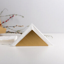 1 Pack Triangular Tissue Holder, Nordic Gold Vertical For Hotels And Restaurants - thumbnail 7