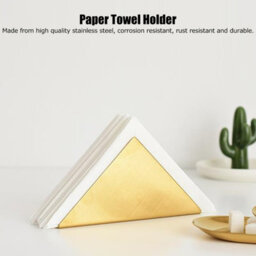 1 Pack Triangular Tissue Holder, Nordic Gold Vertical For Hotels And Restaurants - thumbnail 4