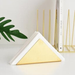 1 Pack Triangular Tissue Holder, Nordic Gold Vertical For Hotels And Restaurants - thumbnail 5