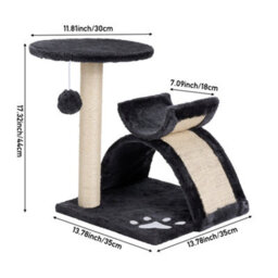 Thehotsale Cat Tree With Sisal Scratching Post And Hanging Toys - thumbnail 7