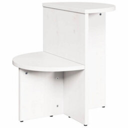 Berkfield Side Table White 50 X 40 X 50 Cm Solid Pine Wood - thumbnail 2