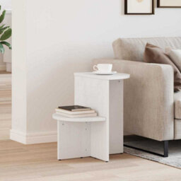Berkfield Side Table White 50 X 40 X 50 Cm Solid Pine Wood