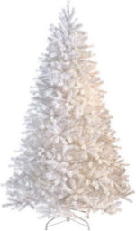 Shatchi 5Ft Prelit White Alaskan Pine Christmas Tree Warm White Leds - thumbnail 1