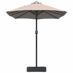 Berkfield Garden Parasol Taupe 385 X 209 X 244 Cm Fabric - thumbnail 5