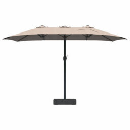Berkfield Garden Parasol Taupe 385 X 209 X 244 Cm Fabric - thumbnail 4