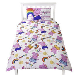 Peppa Pig Pa Pig Im Just So Happy Reversible Duvet Set Multicoloured (Single) - thumbnail 5