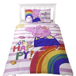 Peppa Pig Pa Pig Im Just So Happy Reversible Duvet Set Multicoloured (Single) - thumbnail 4