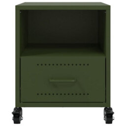Berkfield Bedside Cabinets 2 Pcs Olive Green 36X39X43.5 Cm Steel - thumbnail 5