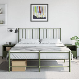 Berkfield Bedside Cabinets 2 Pcs Olive Green 36X39X43.5 Cm Steel - thumbnail 3