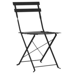 Walplus 3 Piece Bistro Set Steel Black - thumbnail 6
