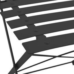 Walplus 3 Piece Bistro Set Steel Black - thumbnail 8