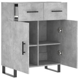 Berkfield Sideboard Concrete Grey 69.5X34X90 Cm Engineered Wood - thumbnail 5