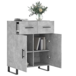 Berkfield Sideboard Concrete Grey 69.5X34X90 Cm Engineered Wood - thumbnail 4