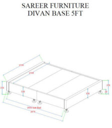 Sareer Furniture Divan Bed Base, Grey Velvet - thumbnail 8