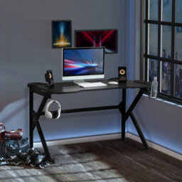 Spacious Gaming Desk Home Racing  Steel Frame Cup Headphone Holder Hook - thumbnail 3