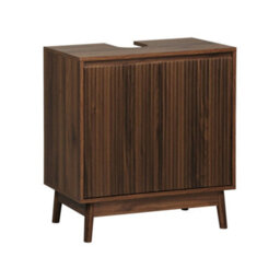 Sweeek - Bathroom Vanity With 2 Doors Walnut 65X40X70 Cm - Linear - thumbnail 2