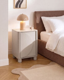 Beliani Modern Bedside Table Tomingley Beige - thumbnail 2