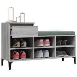 Berkfield Modern Shoe Cabinet Grey Sonoma 102X36X60 Cm Engineered Wood - thumbnail 4