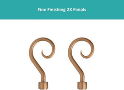 Lister Cartwright 19 mm Extendable Metal Curtain Pole Rods - Bronze (Crook Finials, 70-120 Cm) - thumbnail 2